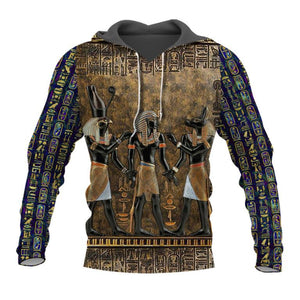 Horus – Anubis and Ramses 3D All Over Printed Clothes TA007-Apparel-TA-Hoodie-S-Vibe Cosy™