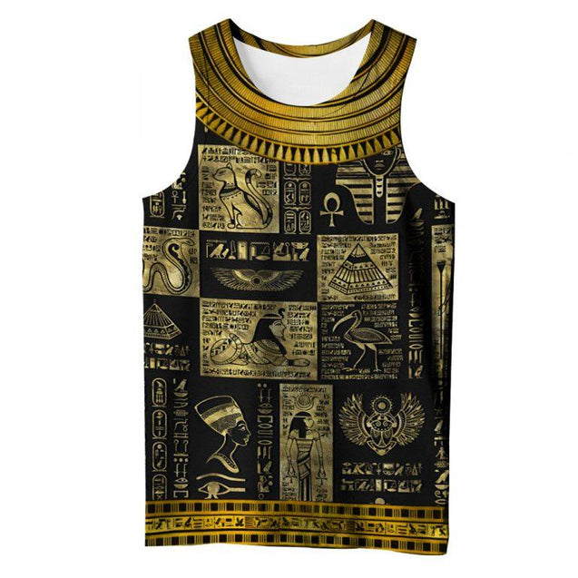 3D Printed Egyptian God and Symbols Clothes TA009-Apparel-TA-Tank Top-S-Vibe Cosy™