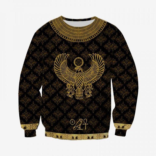 3D All Over Printed Egyptian Horus God Clothes TA012-Apparel-TA-Sweatshirts-S-Vibe Cosy™