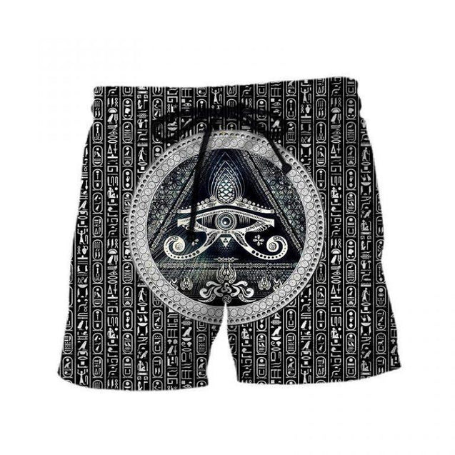 3D Printed Ancient Egypt Eye of Horus Clothes TA014-Apparel-TA-Shorts-S-Vibe Cosy™