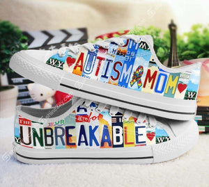 Autism Mom Unbreakable Low Top Shoes TA031315-TA-Women's low top-EU36 (US5.5)-Vibe Cosy™