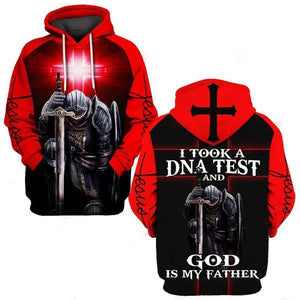 I Took A DNA Test And God Is My Father Jesus 3D All Over Printed Shirts For Men and Women TA040206-Apparel-TA-Hoodie-S-Vibe Cosy™