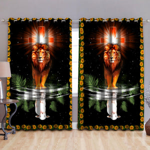 My God - Jesus Blackout Thermal Grommet Window Curtains TA041402S4-Curtains-TA-52'' x 63''-Vibe Cosy™