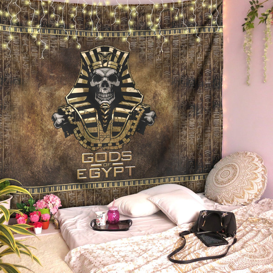 Pharaoh Skull Ancient Egypt 3D Print Wall Tapestry