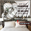 Fisherman Couple Custom name fishing 3D Print Wall Tapestry