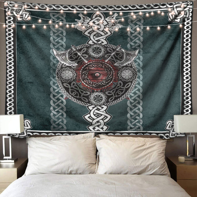 Viking 3D All Over Printed Tapestry