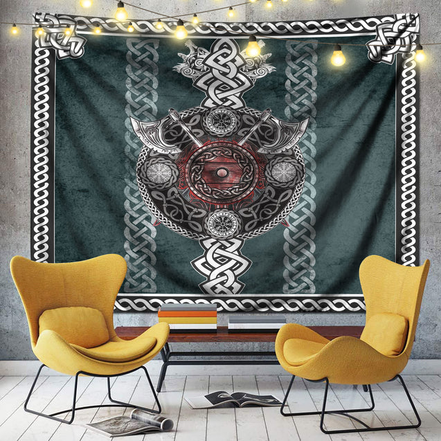 Viking 3D All Over Printed Tapestry