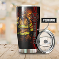 Personalized Brave Firefighter Customize Name Stainless Steel Tumbler TNA10132003