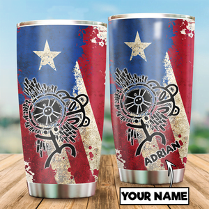 Customize Name Vintage Puerto Rico Steel Tumbler