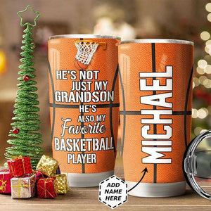 Premium Personalized Basketball To My Grandson Stainless Steel Tumbler