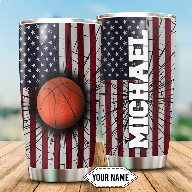 Premium Personalized Basketball Stainless Steel Tumbler