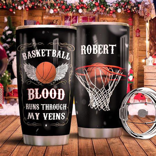 Premium Personalized Basketball Stainless Steel Tumbler