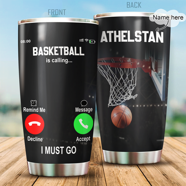 Premium Basketball Calling Personalized Stainless Steel Tumbler
