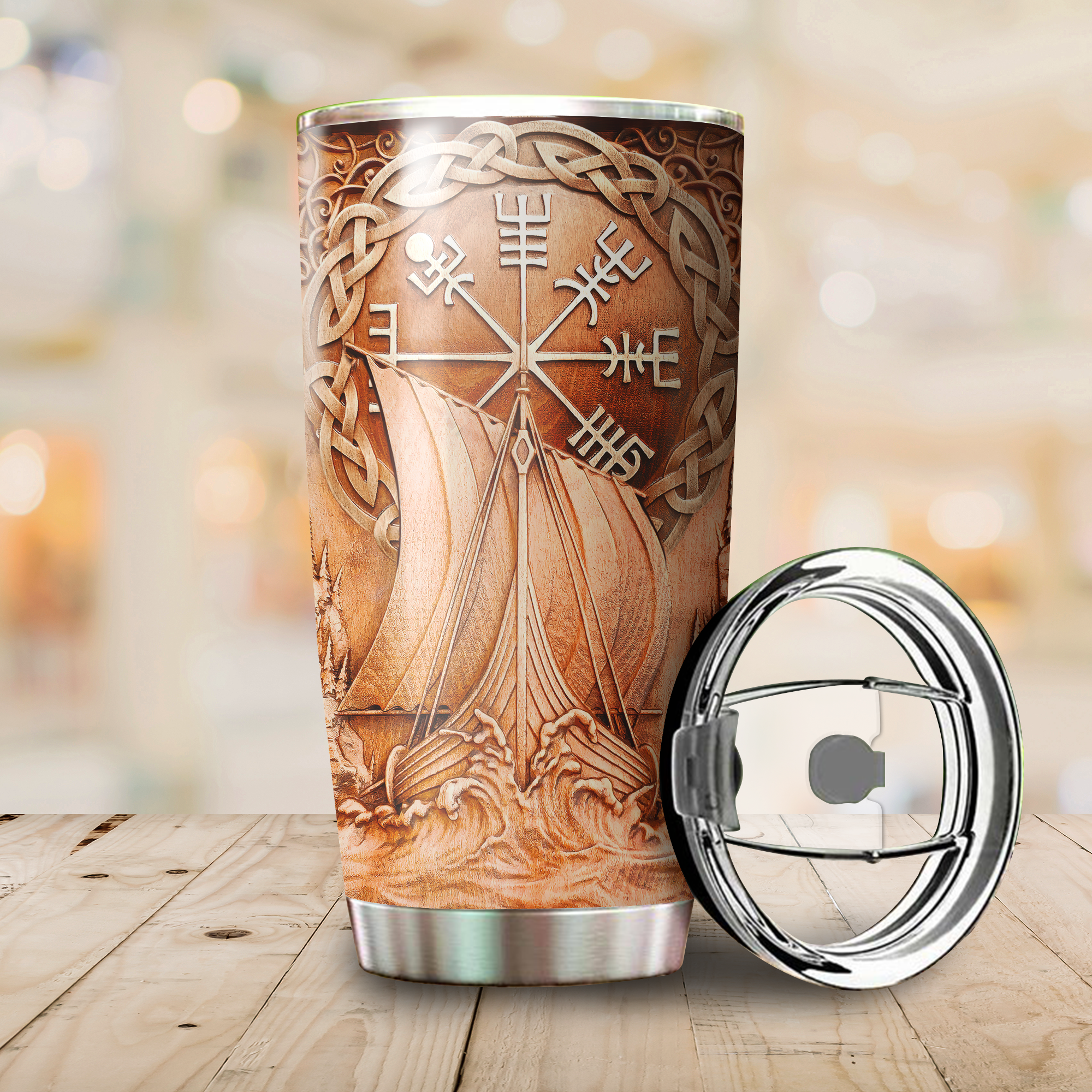 Customized Name Viking Steel Tumbler