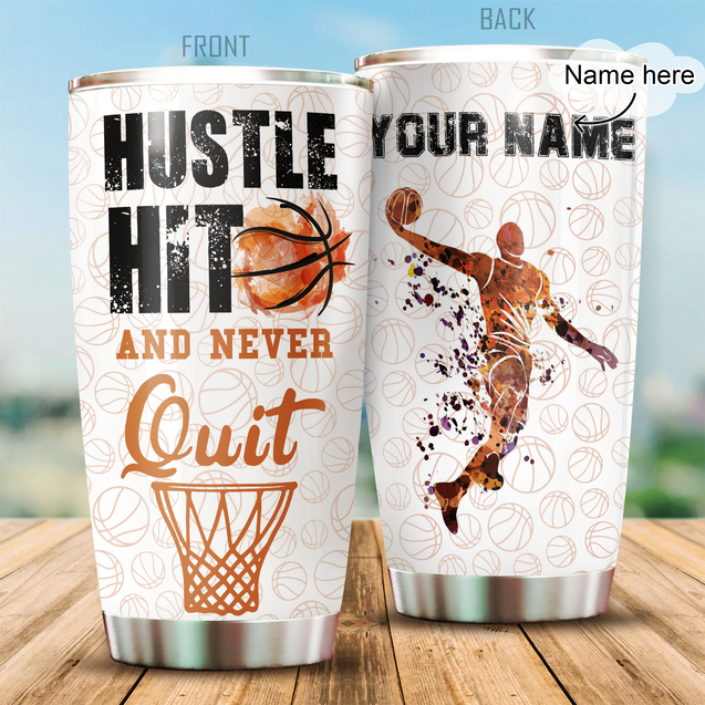 Premium Basketball Personalized Stainless Steel Tumbler