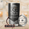 Customize Name US Marine Corps Veteran Steel Tumbler