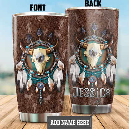 Customized Name Native American Steel Tumbler