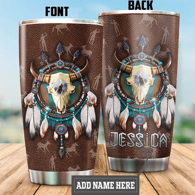 Customized Name Native American Steel Tumbler