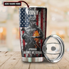 Customize Name United States Army Veteran Steel Tumbler