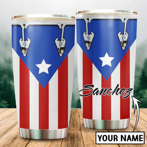 Customize Name Puerto Rico Drum Steel Tumbler