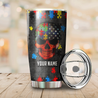 Autism Warrior Stainless Steel Tumbler Custom Name XT PD11012103