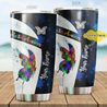 Autism Awareness Stainless Steel Tumbler  Custom Name XT