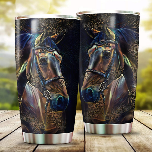 Horse Custom Name Stainless Steel Tumbler 20oz