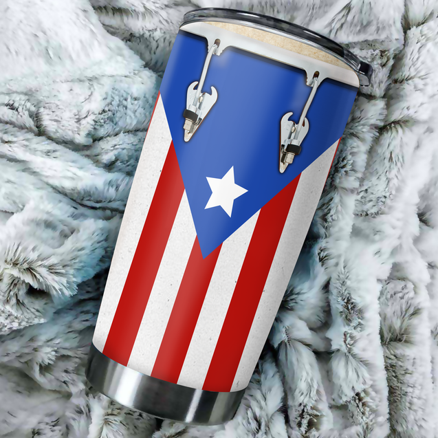 Customize Name Puerto Rico Drum Steel Tumbler