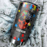 Autism Warrior Stainless Steel Tumbler Custom Name XT PD11012103