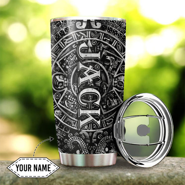 Aztec Mexico Custom Name Stainless Steel Tumbler 20oz Pi18022101