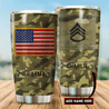 Customize Name United States Army Steel Tumbler