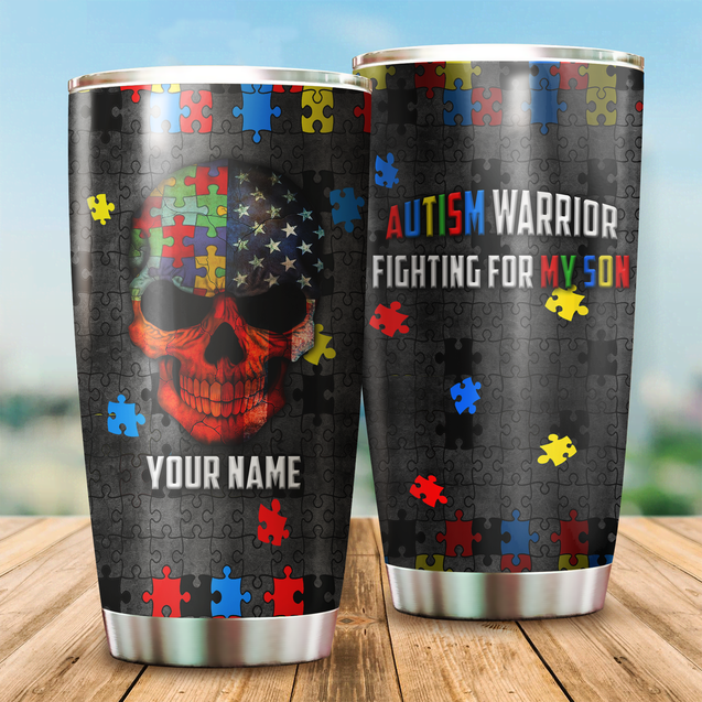 Autism Warrior Stainless Steel Tumbler Custom Name XT PD11012103