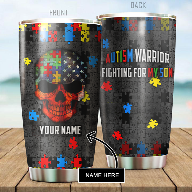 Autism Warrior Stainless Steel Tumbler Custom Name XT PD11012103