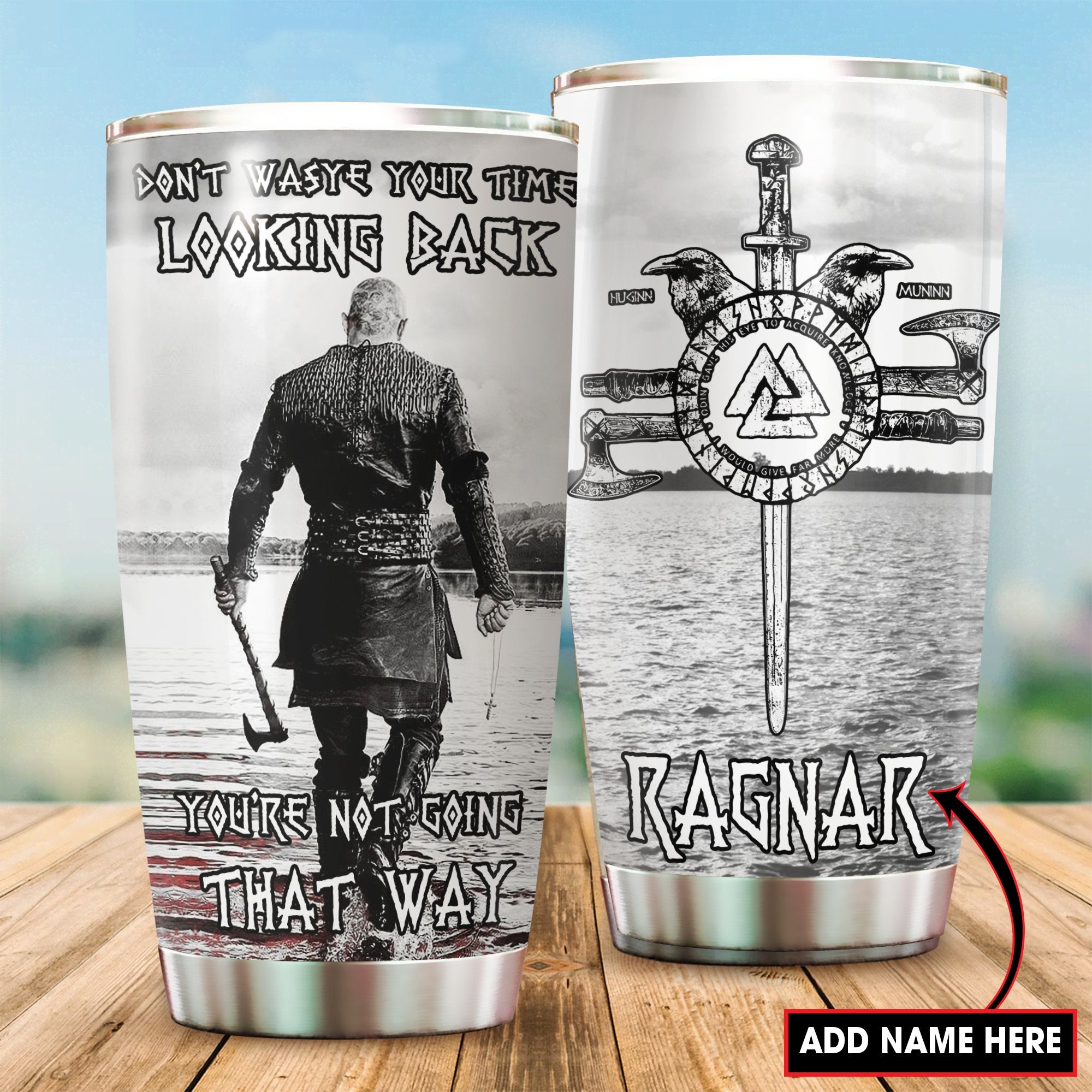 Customized Name Viking Steel Tumbler