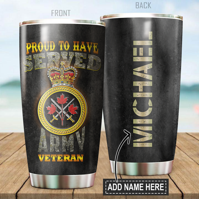 Personalized Name XT Canadian Veteran  Stainless Steel Tumbler  SN11032103