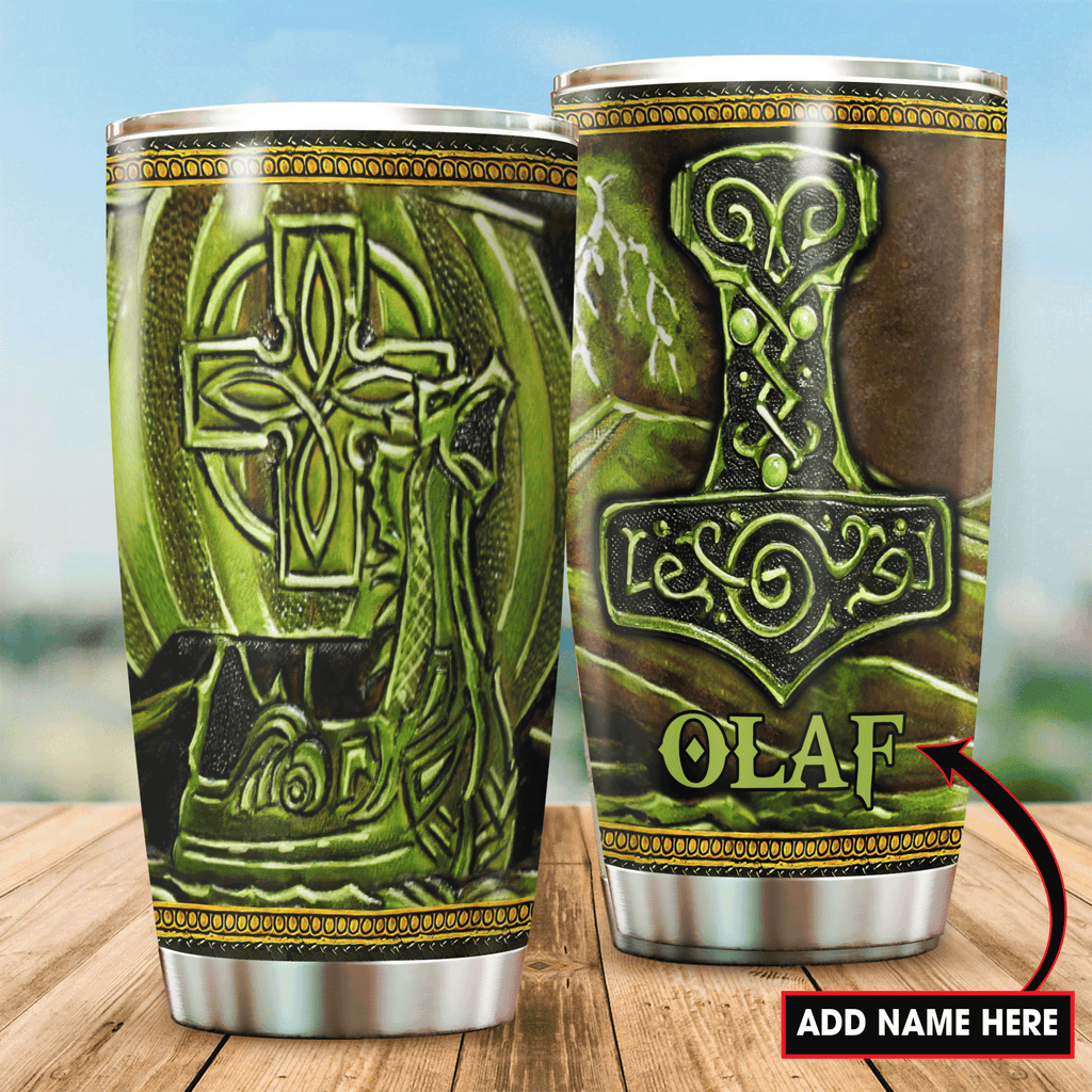 Customized Name Viking Steel Tumbler