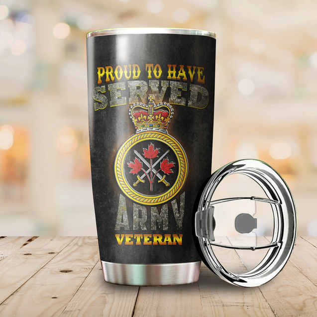 Personalized Name XT Canadian Veteran  Stainless Steel Tumbler  SN11032103