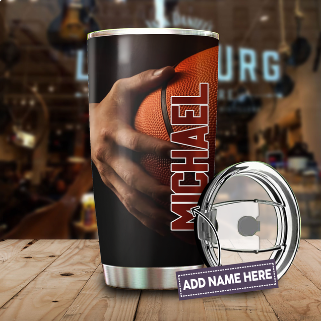 Premium Basketball Personalized Stainless Steel Tumbler