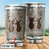 Deer Couple Custom Name Stainless Steel Tumbler 20Oz