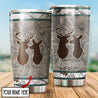 Deer Couple Custom Name Stainless Steel Tumbler 20Oz