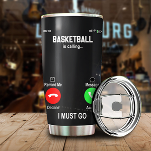 Premium Basketball Calling Personalized Stainless Steel Tumbler