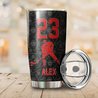 Hockey Stainless Steel Tumbler  Custom Name Custom Number XT