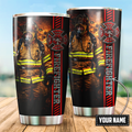 Personalized Brave Firefighter Customize Name Stainless Steel Tumbler TNA10132003