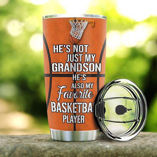 Premium Personalized Basketball To My Grandson Stainless Steel Tumbler