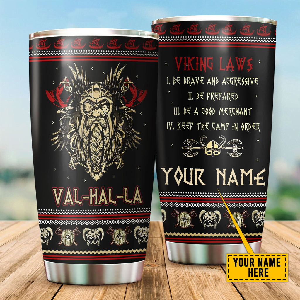 Customized Name Viking Steel Tumbler