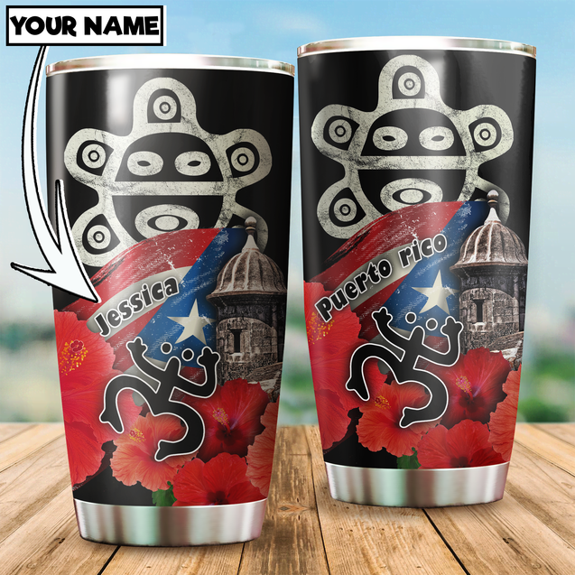 Customize Name Sol Taino Puerto Rico Steel Tumbler MH23022103