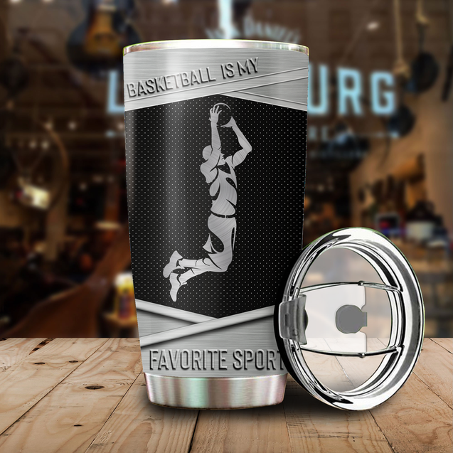 Premium Basketball Personalized Stainless Steel Tumbler