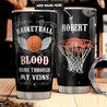 Premium Personalized Basketball Stainless Steel Tumbler