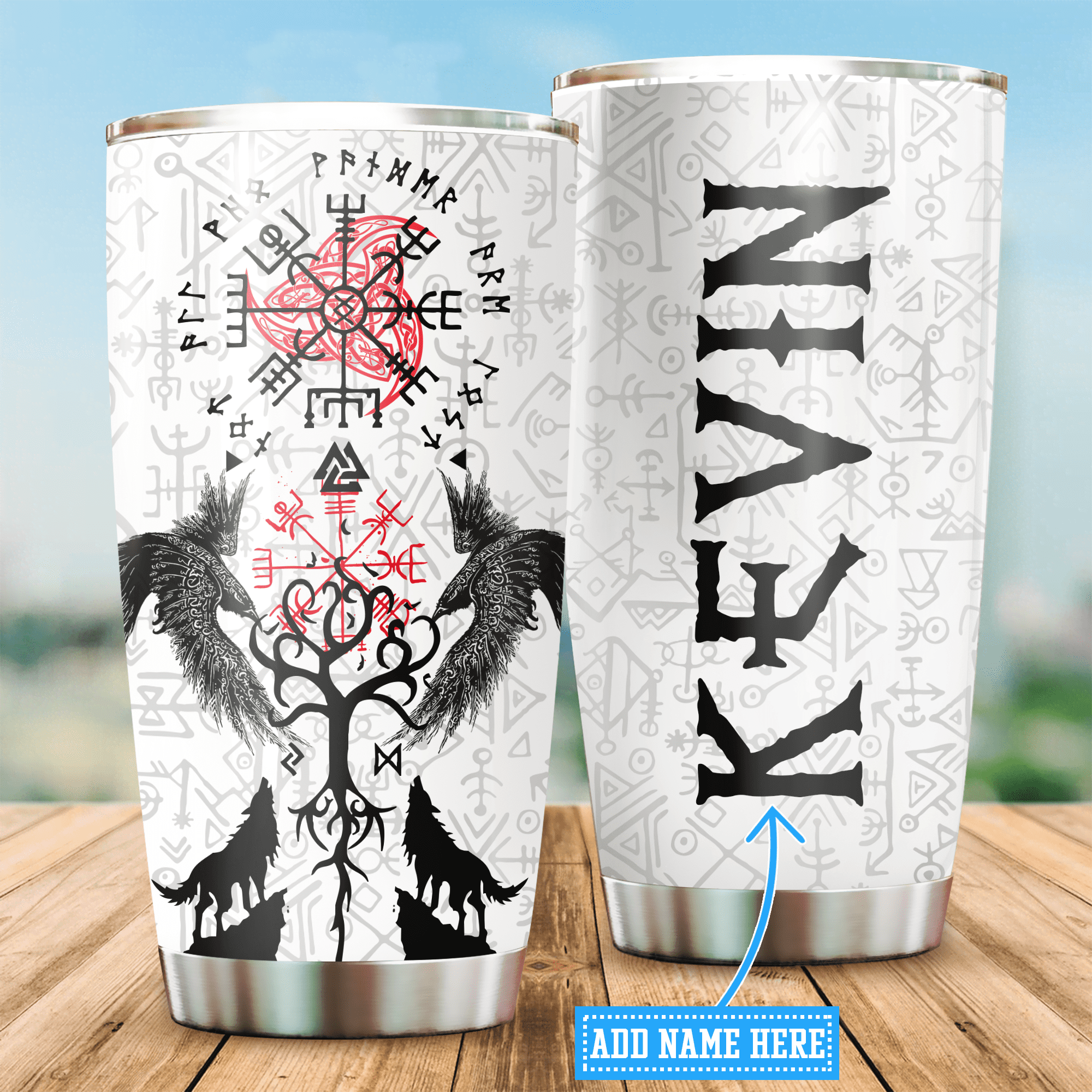 Customized Name Viking Steel Tumbler