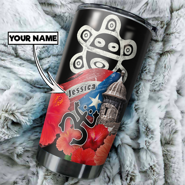 Customize Name Sol Taino Puerto Rico Steel Tumbler MH23022103